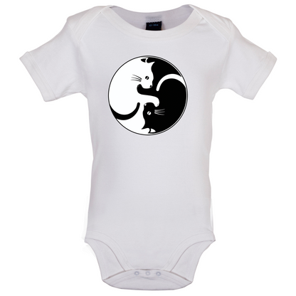 Yin Yang Cat Baby T Shirt