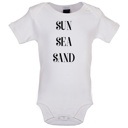 Sun Sea Sand Baby T Shirt