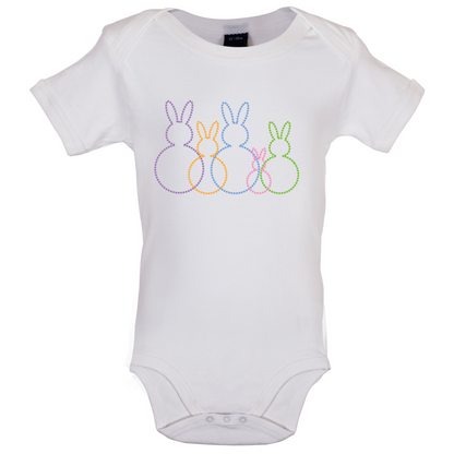 Bunny Family Outline Baby T Shirt
