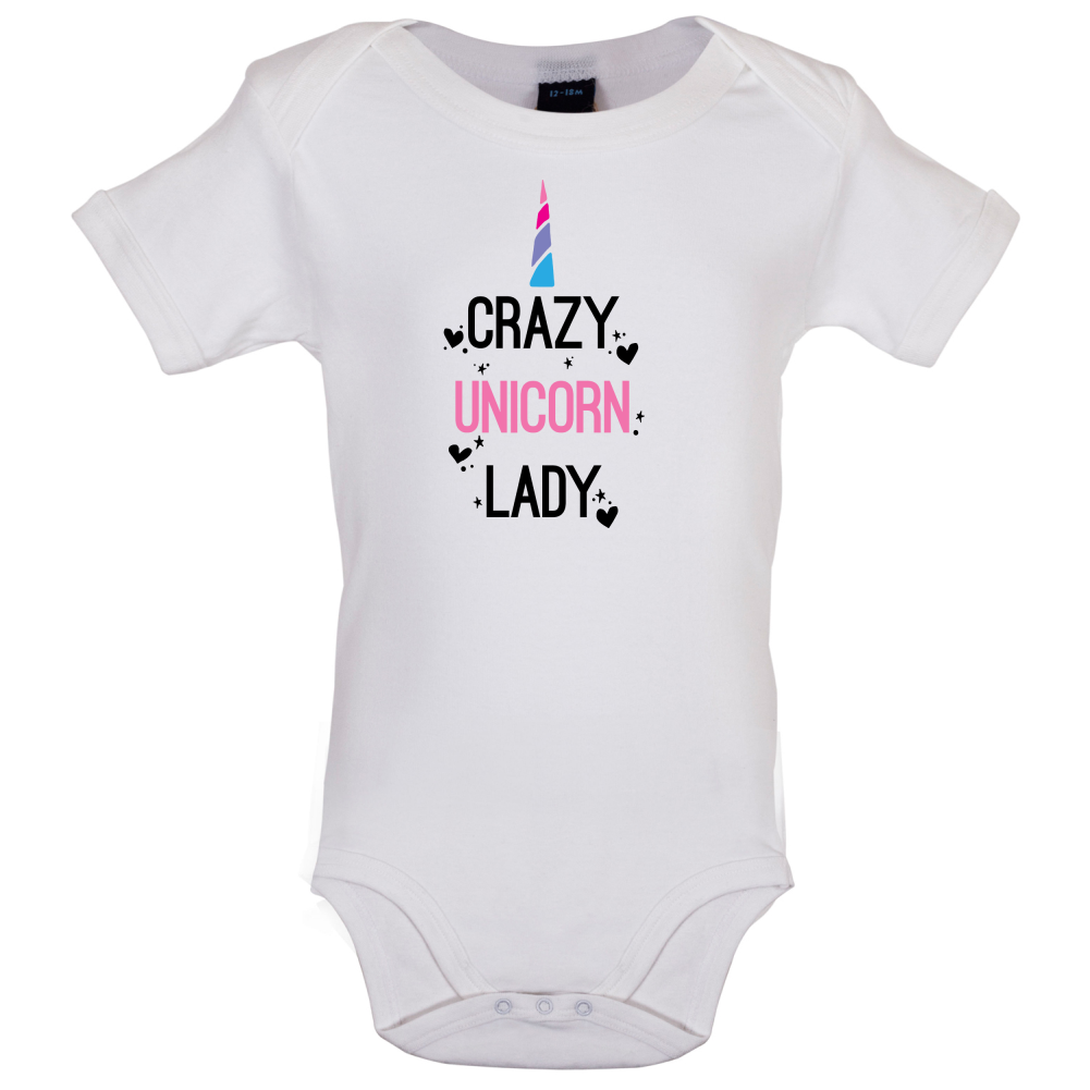 Crazy Unicorn Lady Baby T Shirt