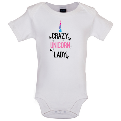 Crazy Unicorn Lady Baby T Shirt