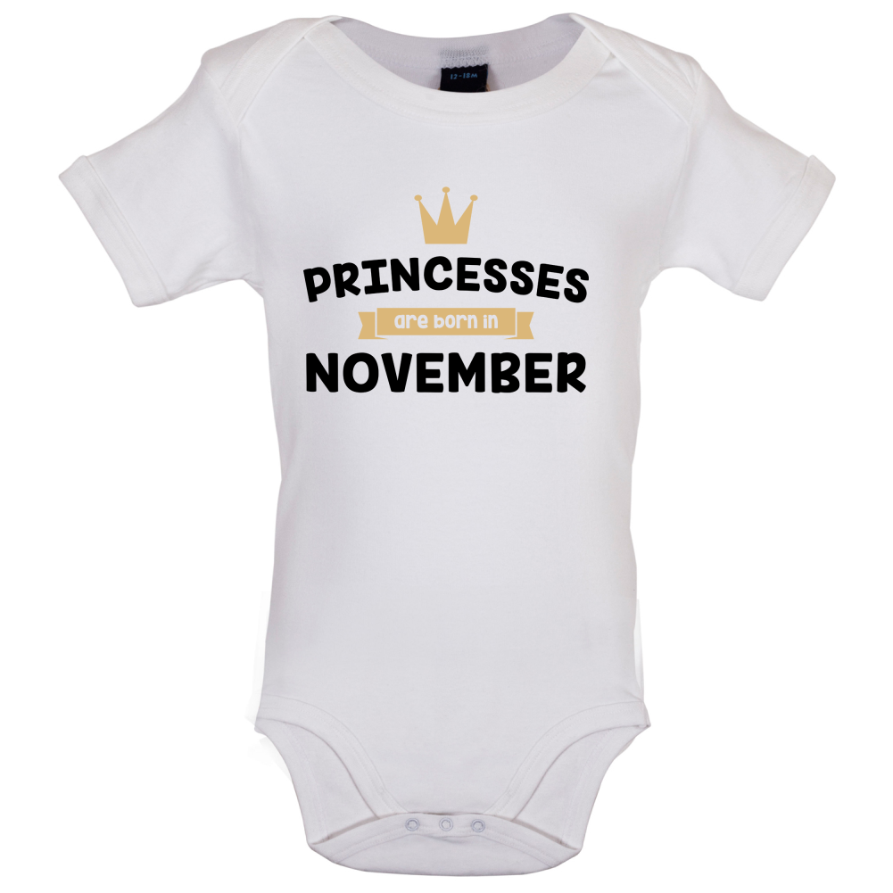 Princesses Are Born In November Baby T Shirt