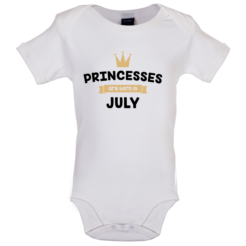Princesses Are Born In July Baby T Shirt
