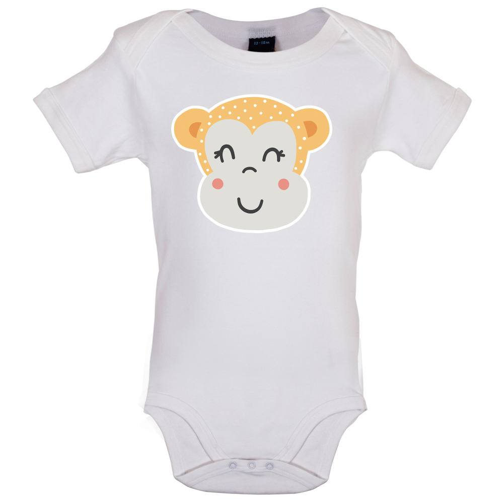 Smiley Face Monkey  Baby T Shirt