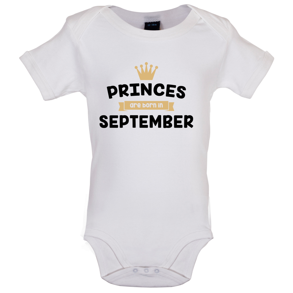 Princes Are Born In September Baby T Shirt