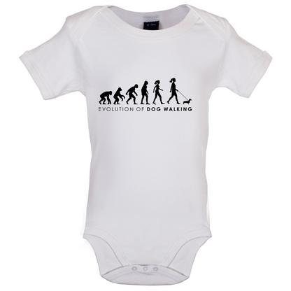 Evolution Of Woman Dog Walking Baby T Shirt
