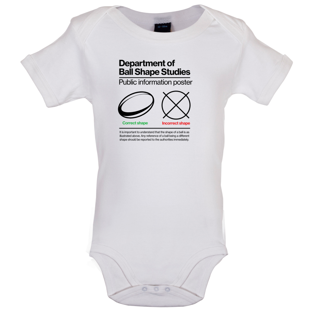Rugby Ball Shape Baby T Shirt