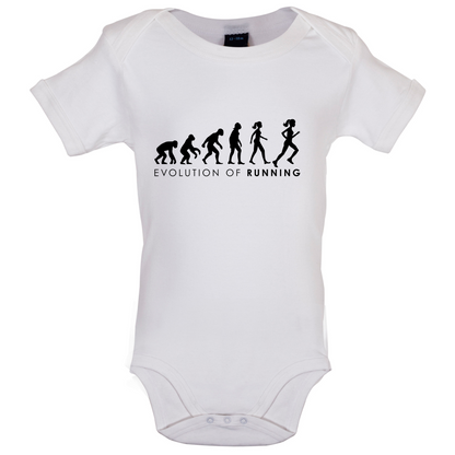 Evolution Of Woman Running Baby T Shirt
