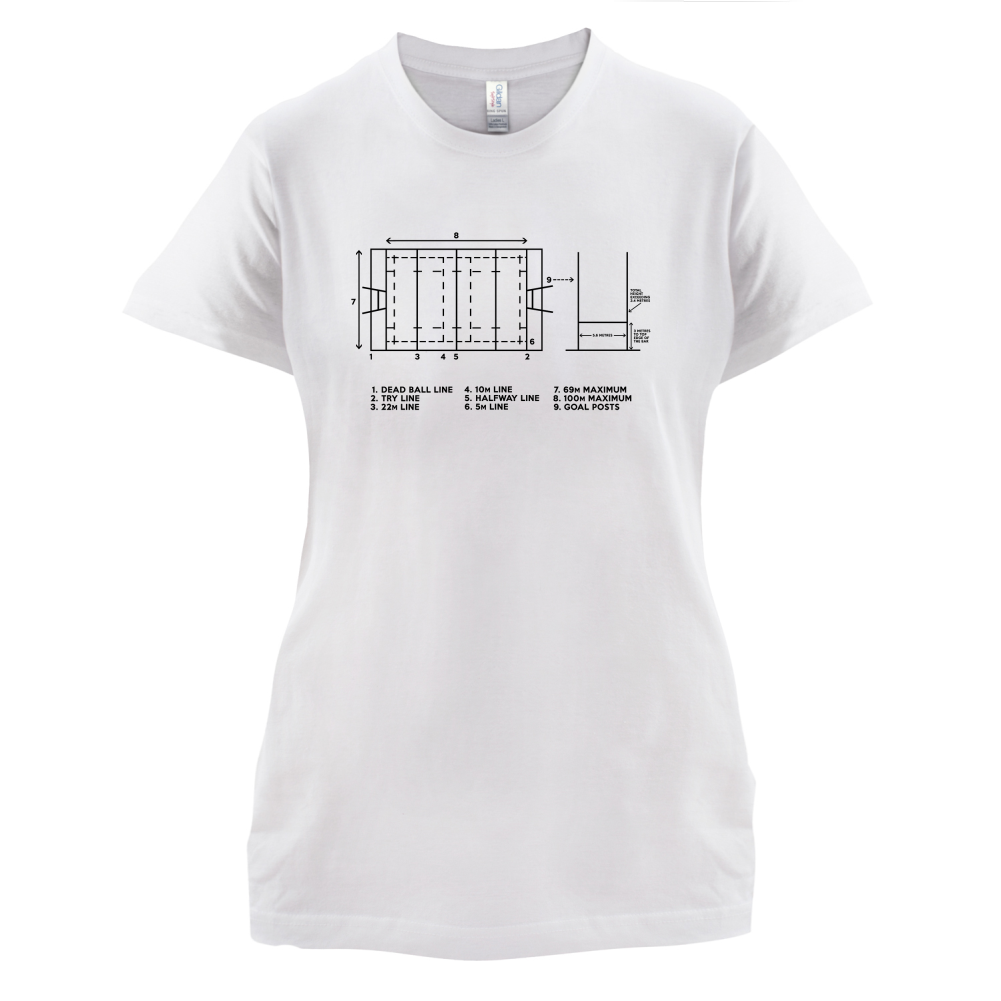 Rugby Pitch Diagram T Shirt