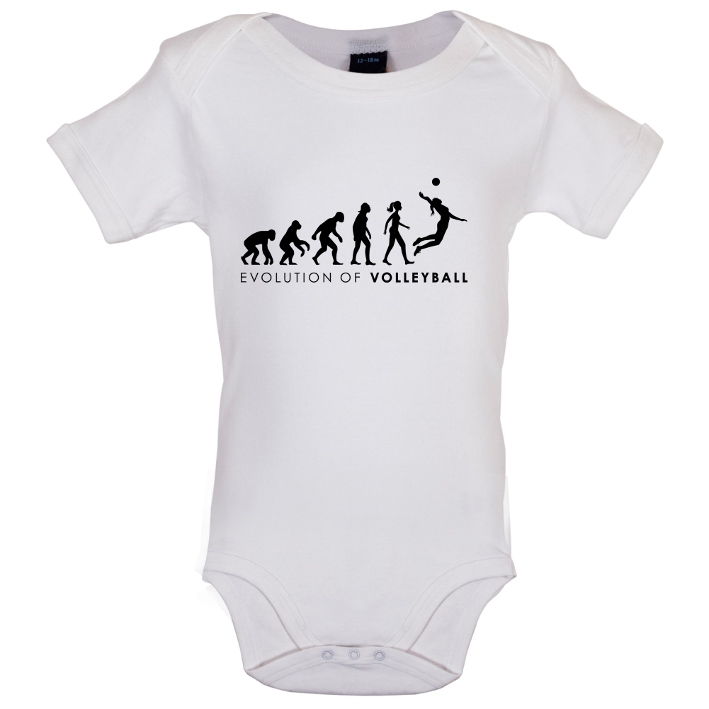 Evolution Of Woman Volleyball Baby T Shirt