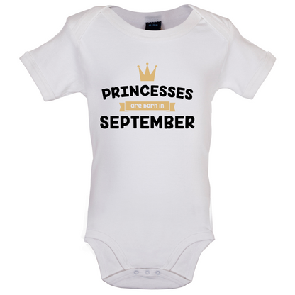 Princesses Are Born In September Baby T Shirt
