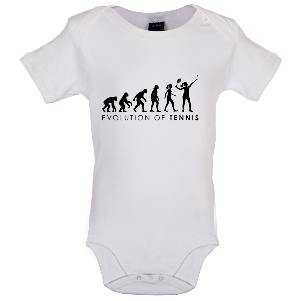 Evolution Of Woman Tennis Baby T Shirt