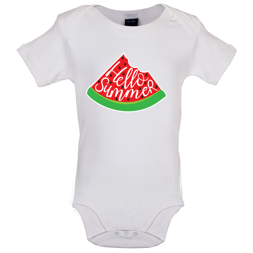 Hello Summer Watermelon Baby T Shirt