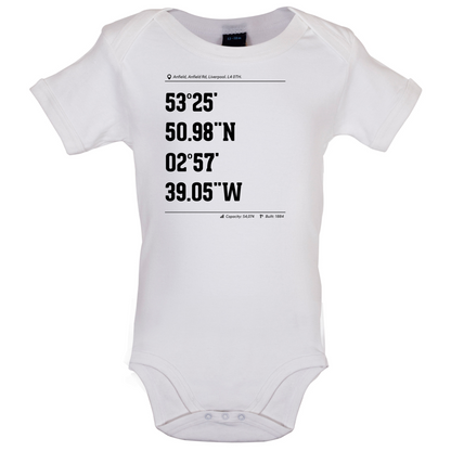 Stadium Coordinates Liverpool Baby T Shirt