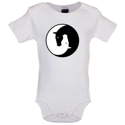 Yin Yang Horses Baby T Shirt