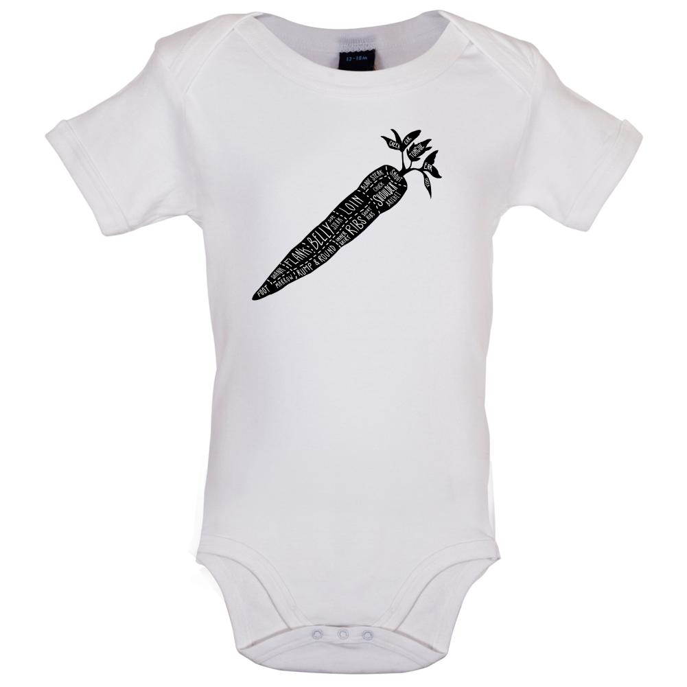 Butcher Carrot Diagram Baby T Shirt
