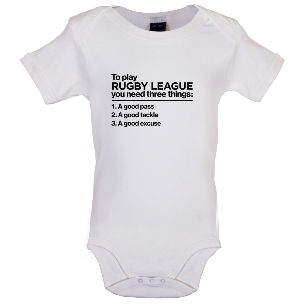 To Play Rugby League Baby T Shirt