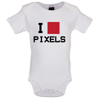 Pixel Heart Baby T Shirt