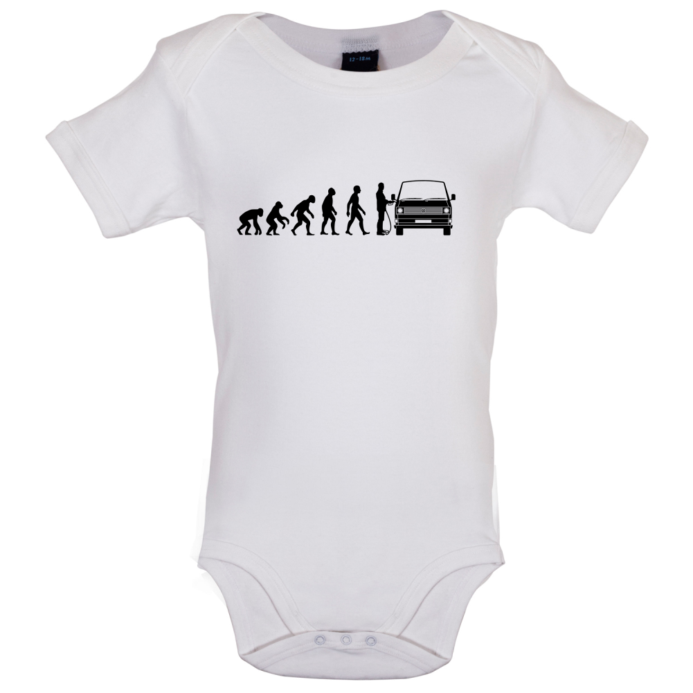 Evolution of Man T3 - T25 Campervan Baby T Shirt