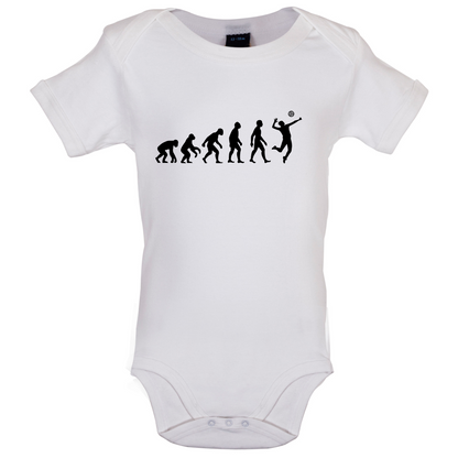 Evolution of Man Volleyball Baby T Shirt