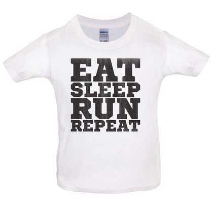 Eat Sleep Run REPEAT Kids T Shirt