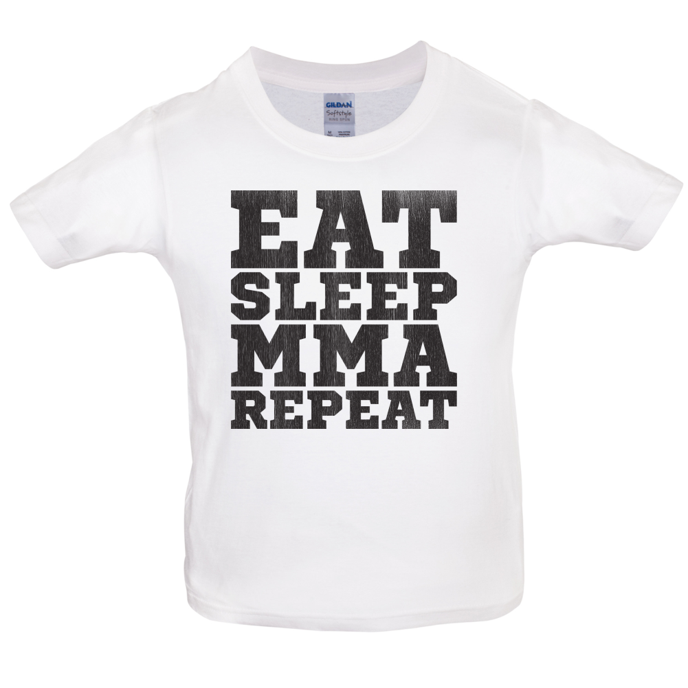 Eat Sleep MMA REPEAT Kids T Shirt