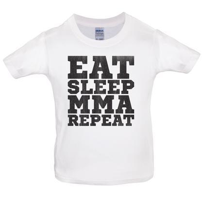 Eat Sleep MMA REPEAT Kids T Shirt