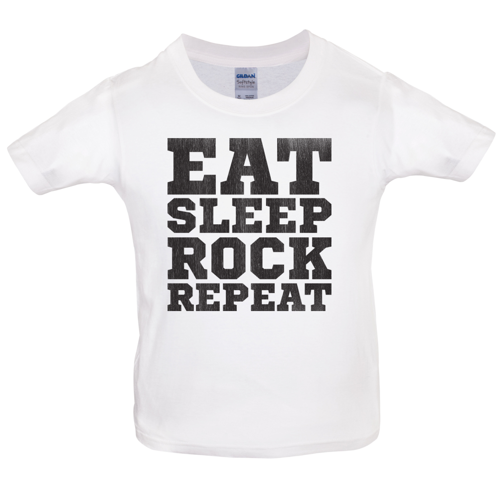 Eat Sleep Rock REPEAT Kids T Shirt