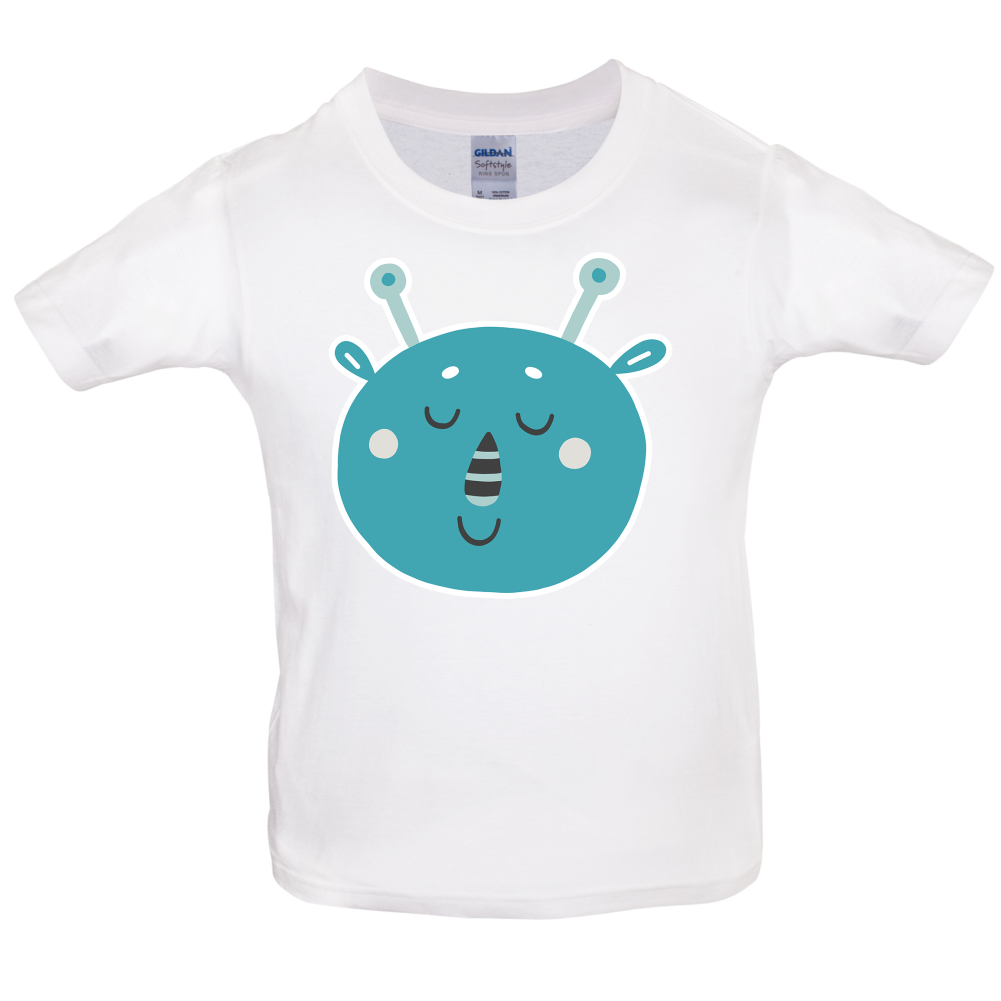 Smiley Face Martian Kids T Shirt