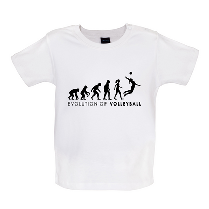 Evolution Of Woman Volleyball Baby T Shirt