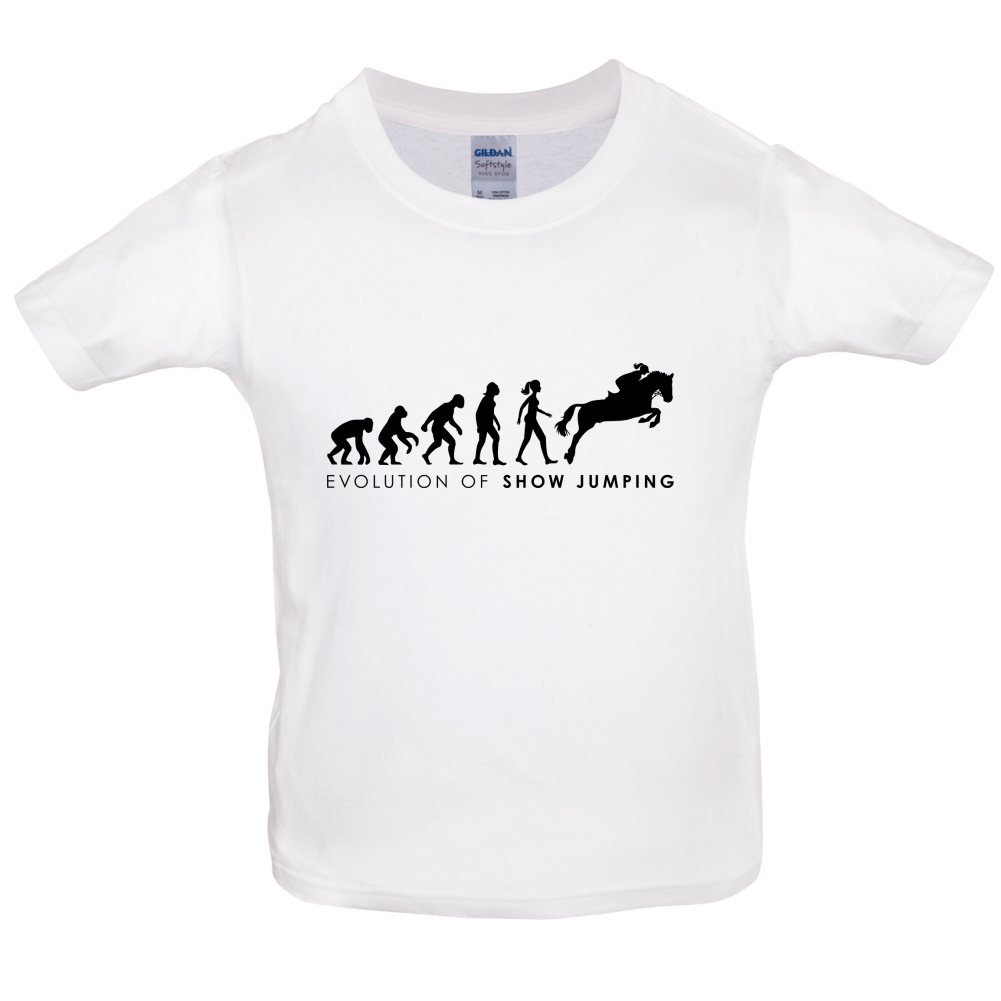Evolution Of Woman Show Jumping Kids T Shirt