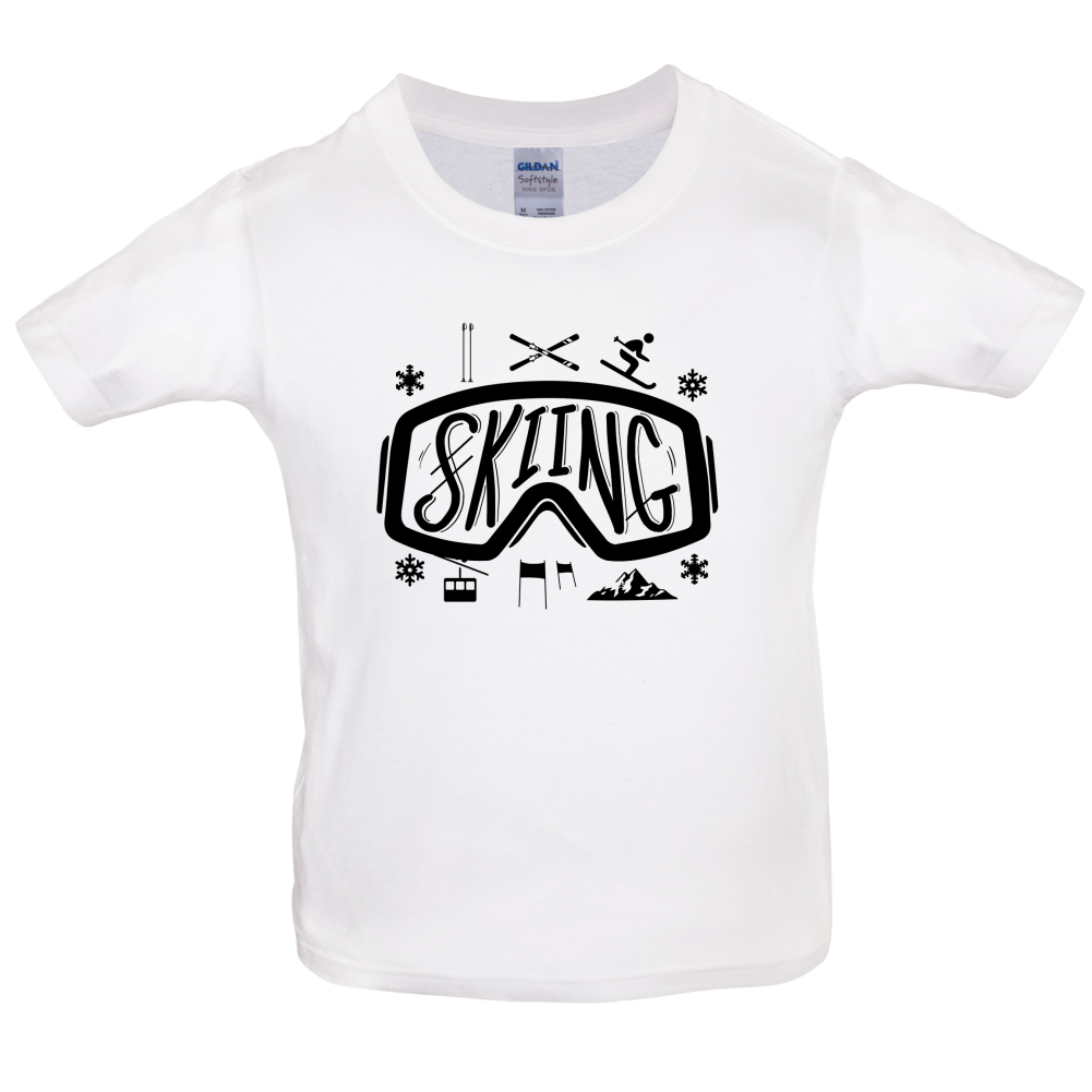 Skiing Goggles Kids T Shirt