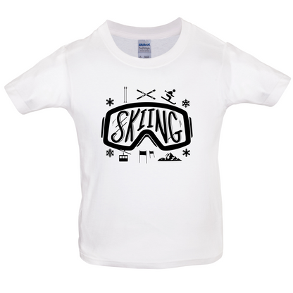 Skiing Goggles Kids T Shirt