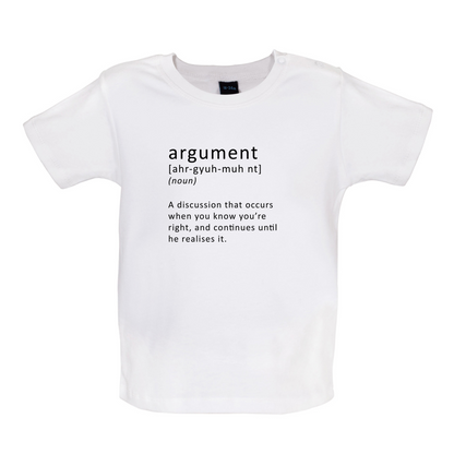 Funny Definition Argument Baby T Shirt