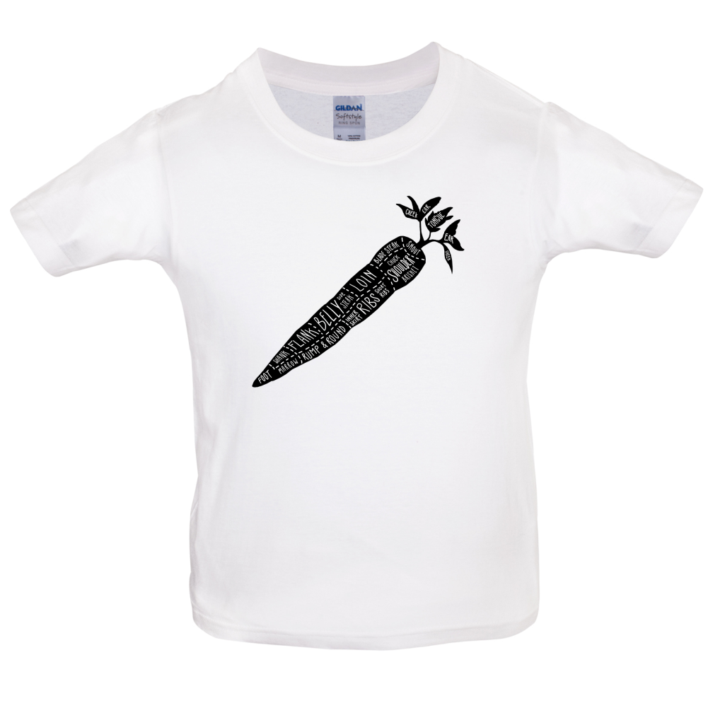 Butcher Carrot Diagram Kids T Shirt