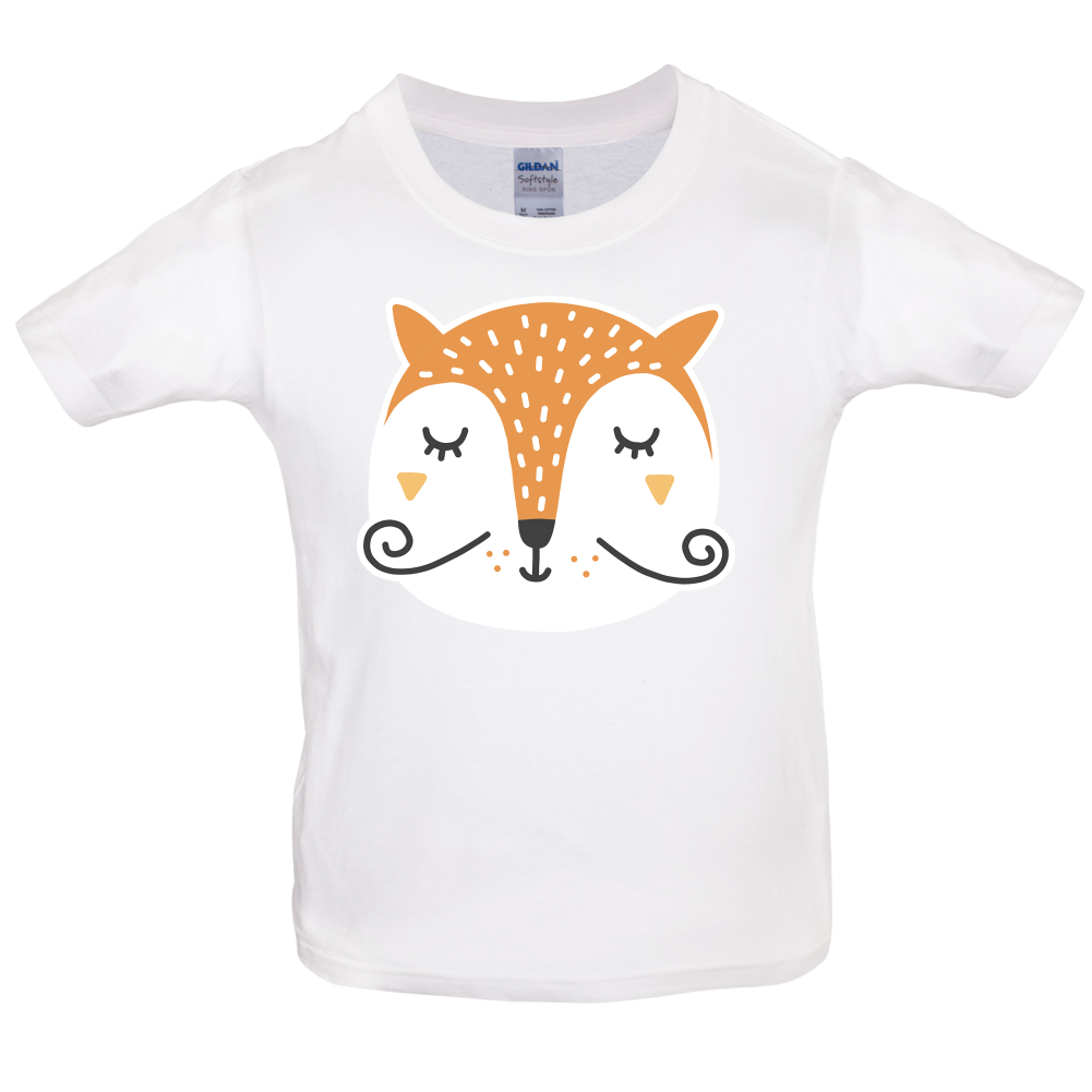 Smiley Face Mr Fox Kids T Shirt