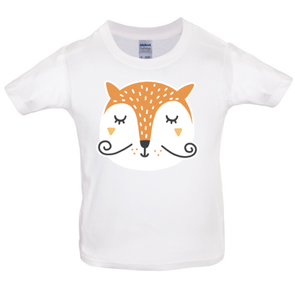 Smiley Face Mr Fox Kids T Shirt