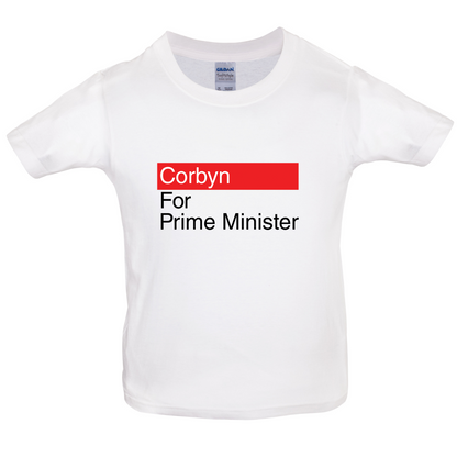 Corbyn For Prime Minister Kids T Shirt