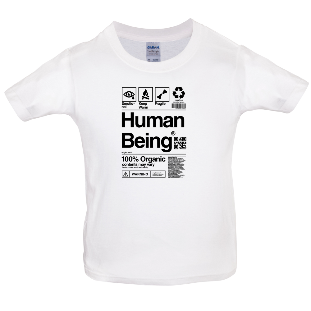 100% Organic Human Being Kids T Shirt
