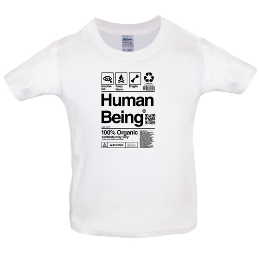 100% Organic Human Being Kids T Shirt