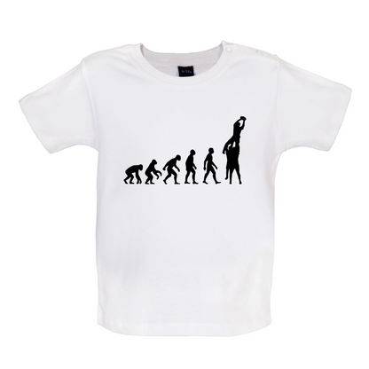 Evolution of Rugby Line Out Baby T Shirt