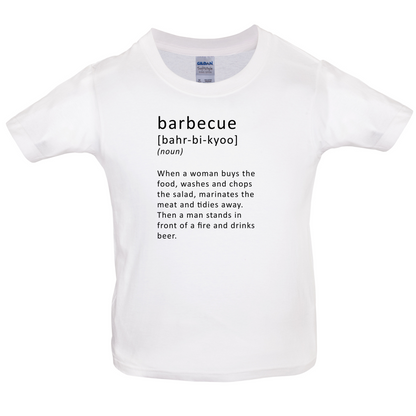 Funny Definition Barbecue Kids T Shirt