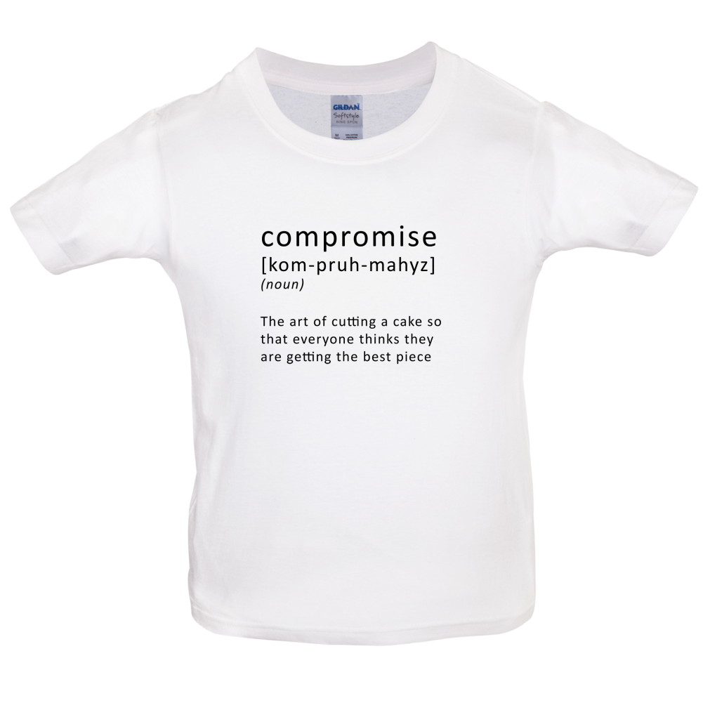 Funny Definition Compromise Kids T Shirt