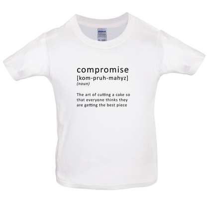 Funny Definition Compromise Kids T Shirt