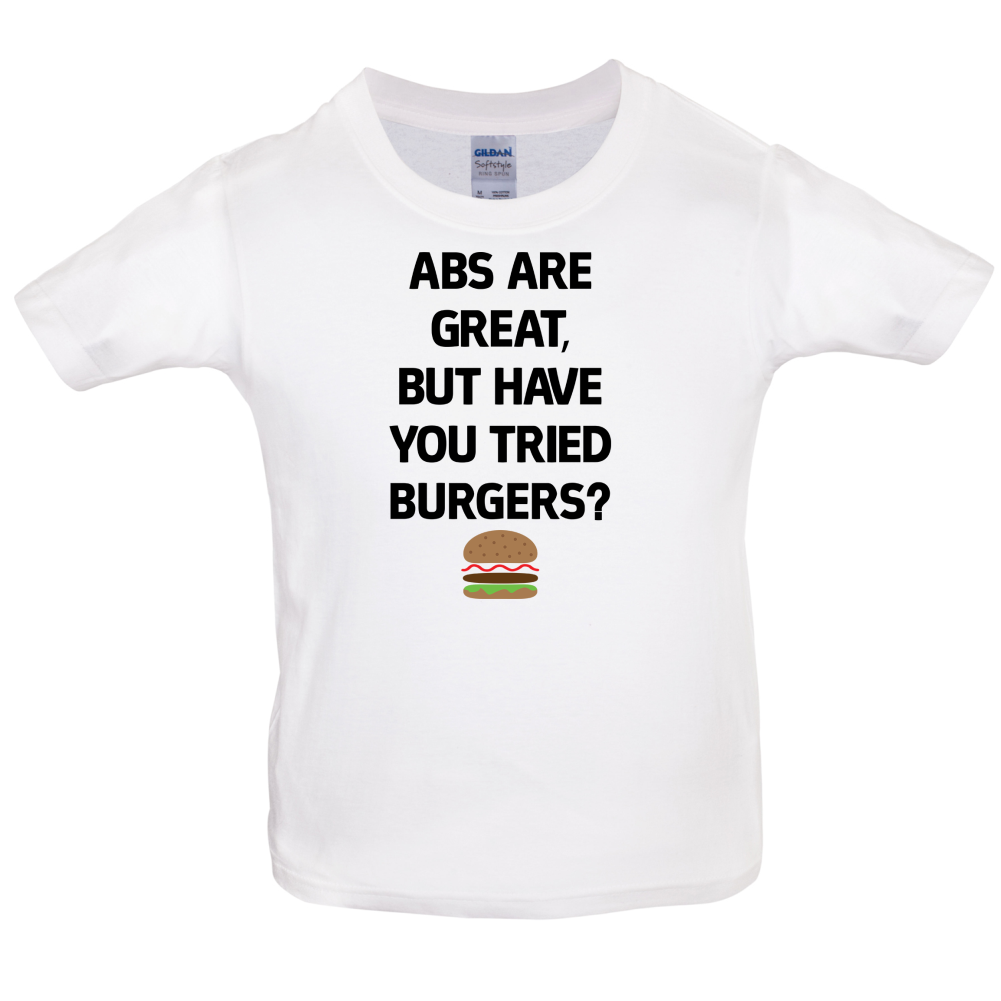 Abs Are Great, Burgers Kids T Shirt