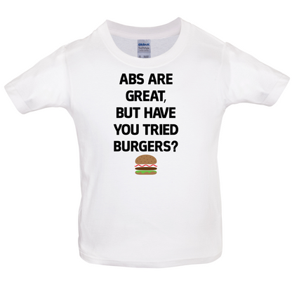 Abs Are Great, Burgers Kids T Shirt