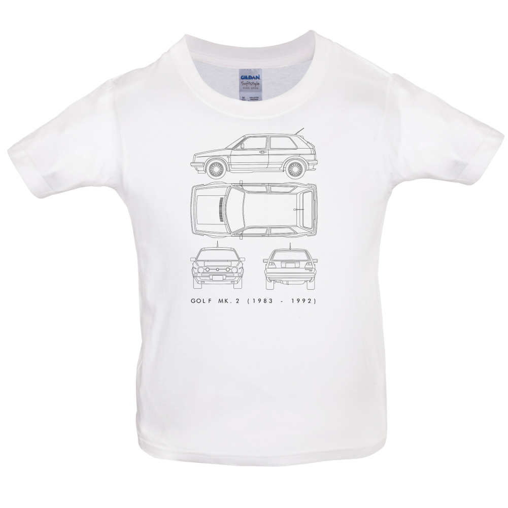 4 View Golf MK2  Kids T Shirt