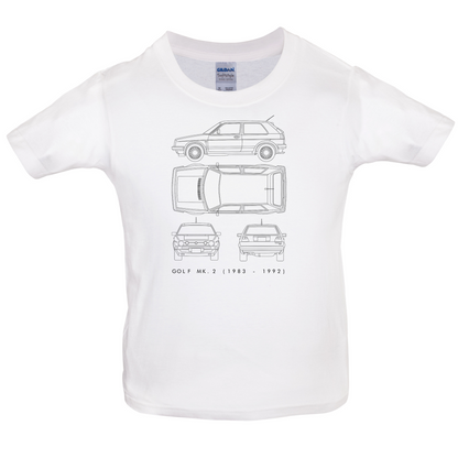 4 View Golf MK2  Kids T Shirt