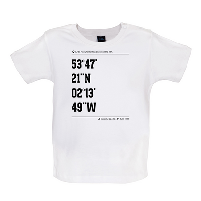 Stadium Coordinates Clarets Baby T Shirt