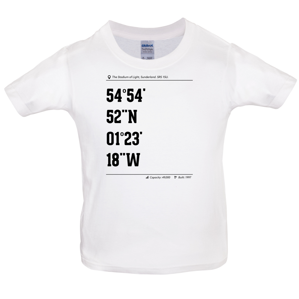 Stadium Coordinates Sunderland Kids T Shirt